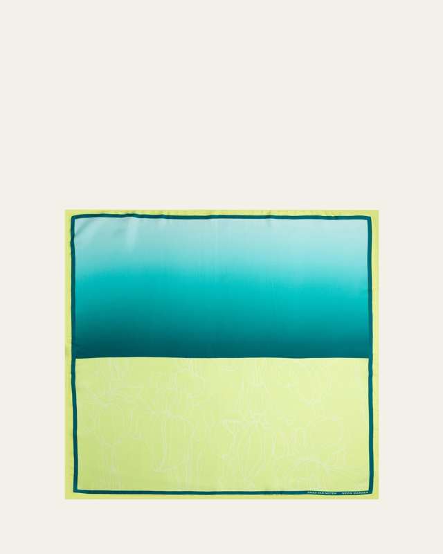 Neon Garden Silk Foulard